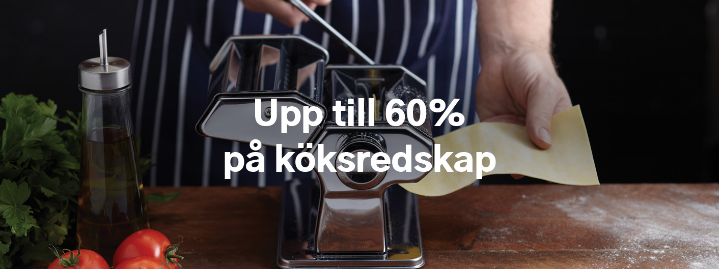 Upp till 60% på köksredskap