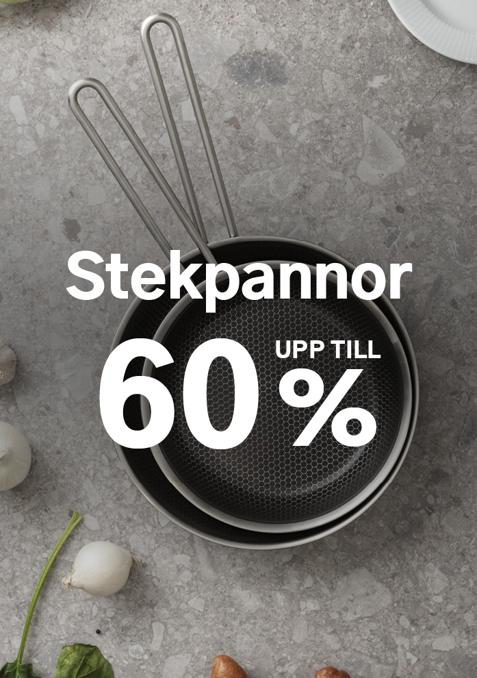 stekpannor upp till 60%