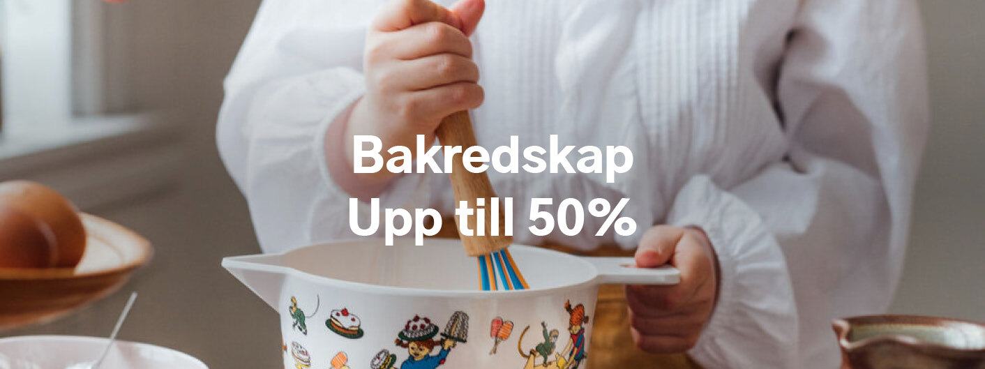 Bakredskap upp till 50%