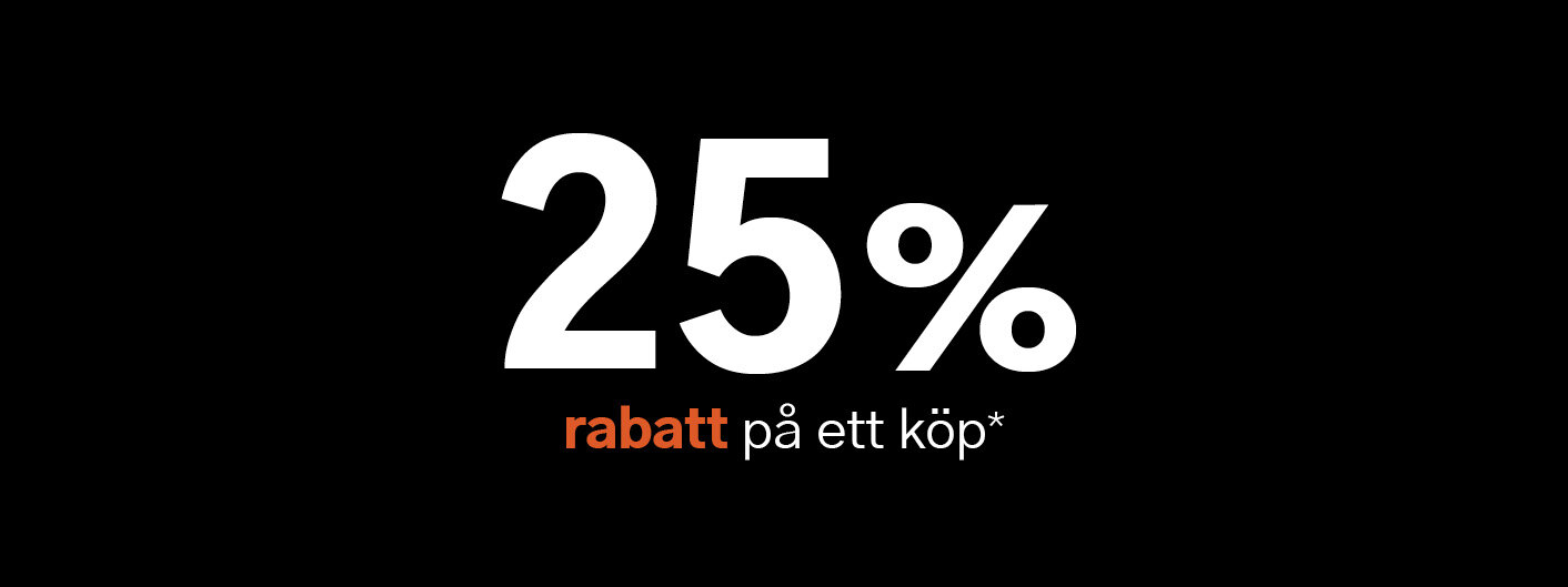 25% rabatt på ett köp